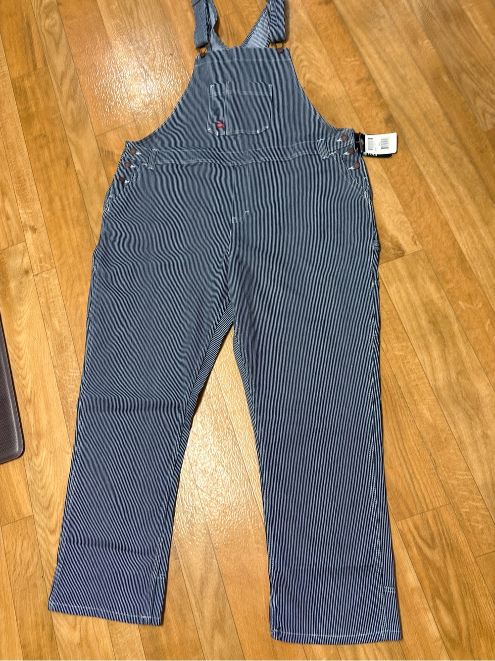 Dickies Blue Stripe Utility Bib Overalls - Picture 7 of 11